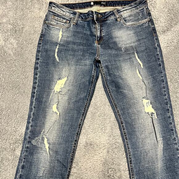 Kut from the Kloth Jeans Womens 12 (38x31.5) Catherine Boyfriend Blue Denim - Picture 2 of 11